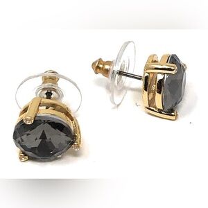 KATE SPADE RHINESTONE AND GOLD STUD EARRINGS.